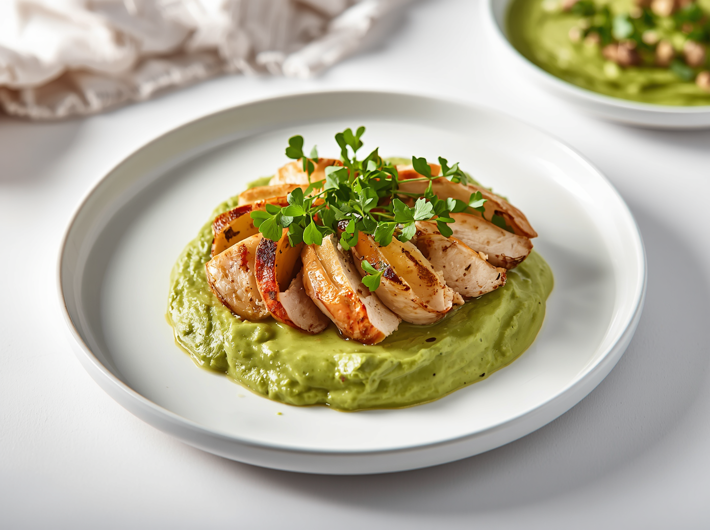 Avocadomousse met kip