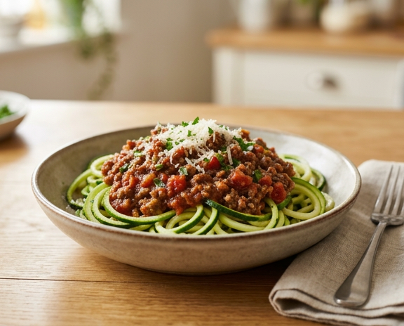 Courgetti bolognese