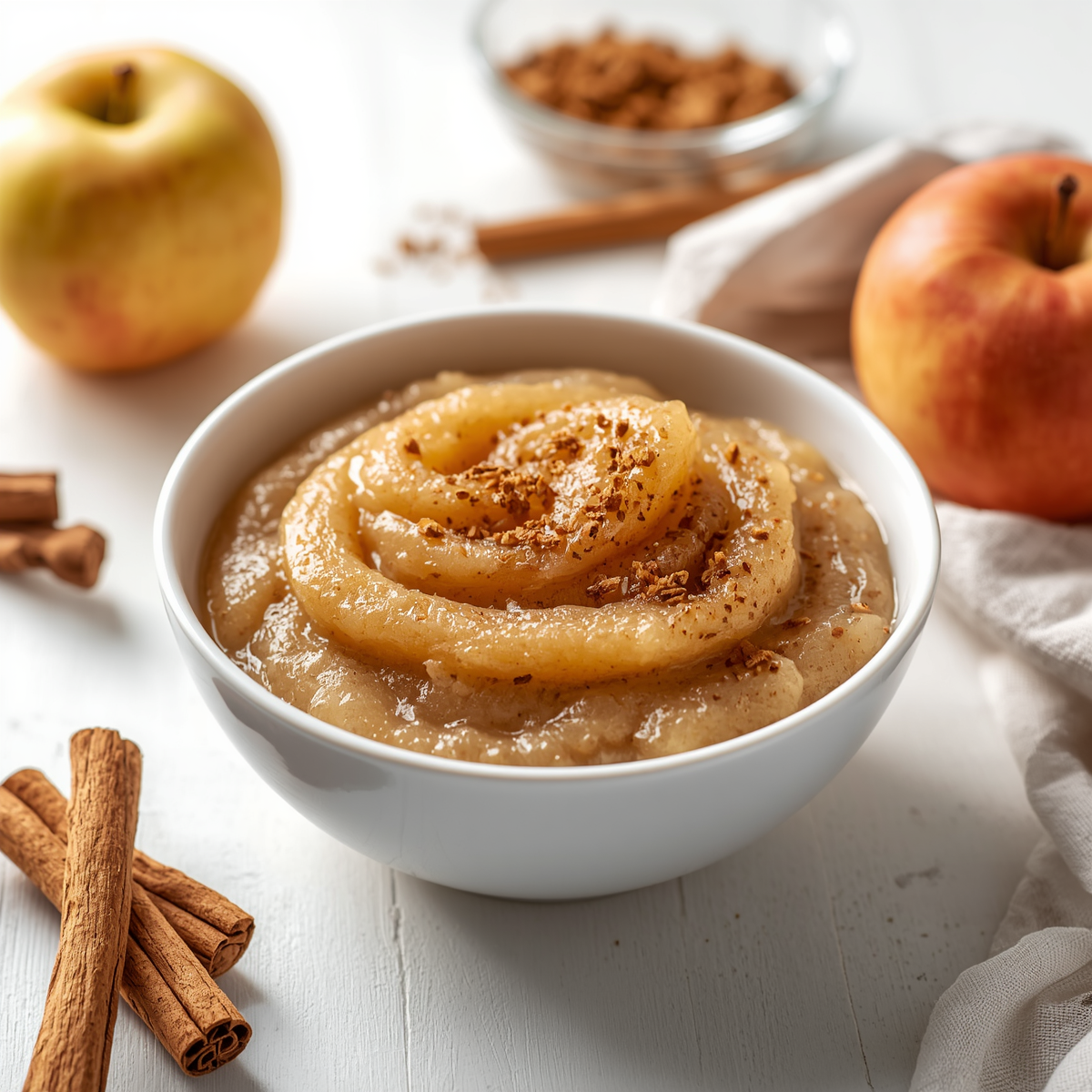 Eiwitrijke appelmoes met kaneel