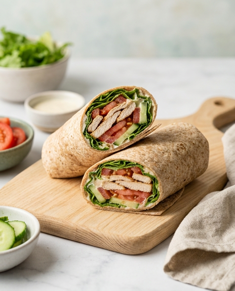 Volkoren wrap met kalkoen